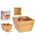 Spargator de nuci/alune cu recipient din bambus, 16 x 16 x 11 cm, Bambus