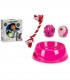 Set 1 x castron si 3 jucarii pentru caini, 25,8 x 25,8 x 7,5 cm, Magenta