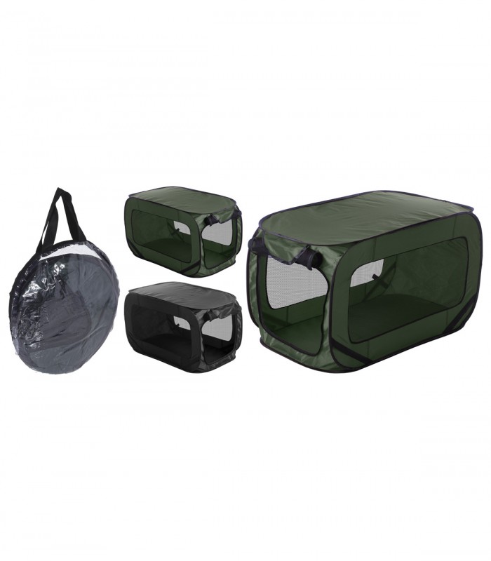 Cusca pentru  transport caini, tip  Pop-up, 54 x 54 x 93 cm,  Negru