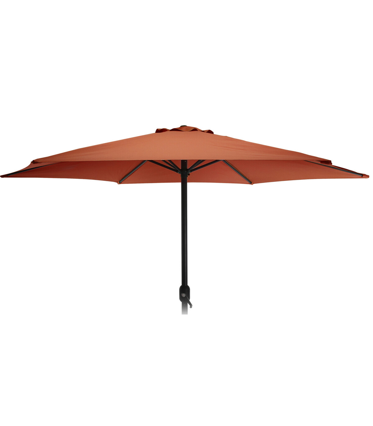 Umbrela de gradina cu manivela si inclinare, stalp aluminiu, 270 cm, Terracotta 270 imagine noua