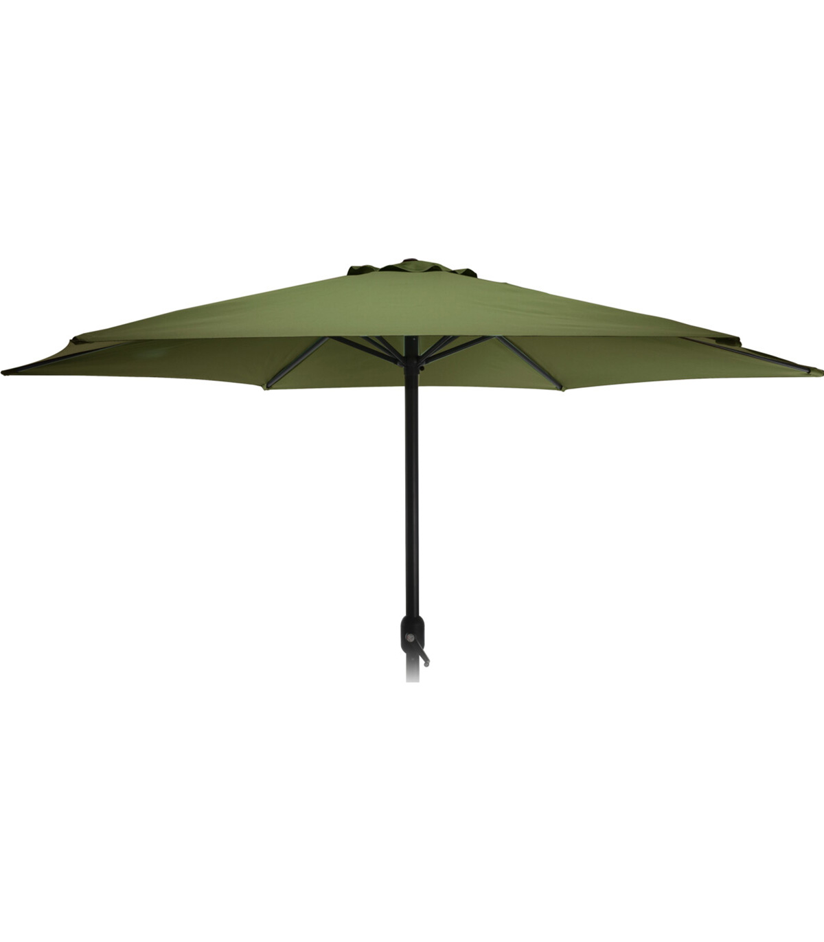 Umbrela de gradina cu manivela si inclinare, stalp aluminiu, 270 cm, verde inchis