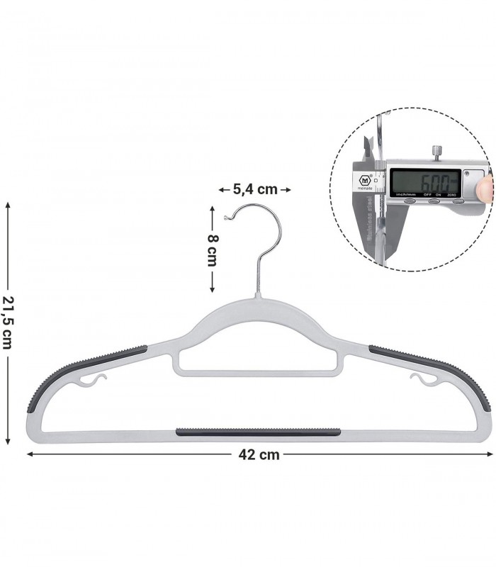 Umerase anti-alunecare, 30 buc, Plastic, Gri