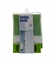 Perdea de dus, PVC in doua culori, 180 x 180 cm,  Alb transparent/Verde