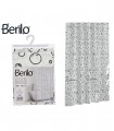 Perdea de dus Relax Bath, PVC, Alb/Negru, 180 x 180 cm