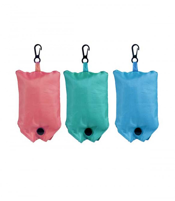 Set 4 sacose cumpraturi reutilizabile, Poliester, culori disponibile in set: Mov, Roz, Verde, Bleu, 42 x 40 cm