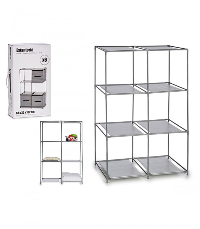 Organizator obiecte mici , 6 compartimente , schelet de plastic, 68 x 35 x 102 cm