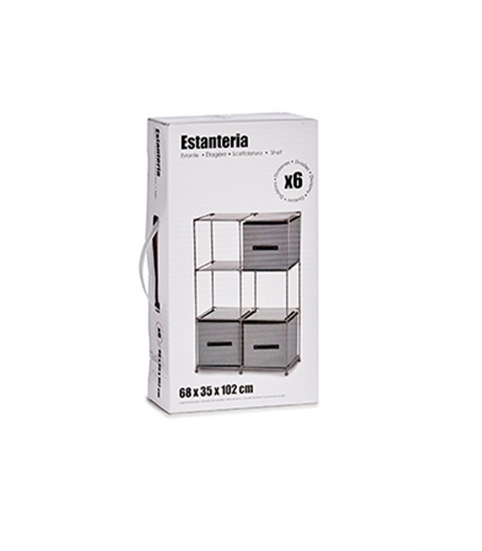Organizator obiecte mici , 6 compartimente , schelet de plastic, 68 x 35 x 102 cm