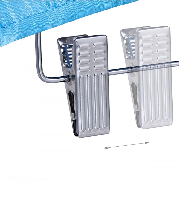 Umerase haine din satin, cu clame, 5 bucati, Albastru