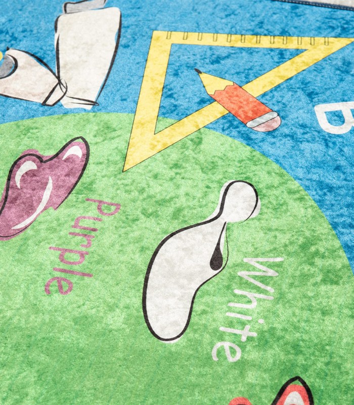 Covor pentru copii Coloring, Albastru, 100x160 cm