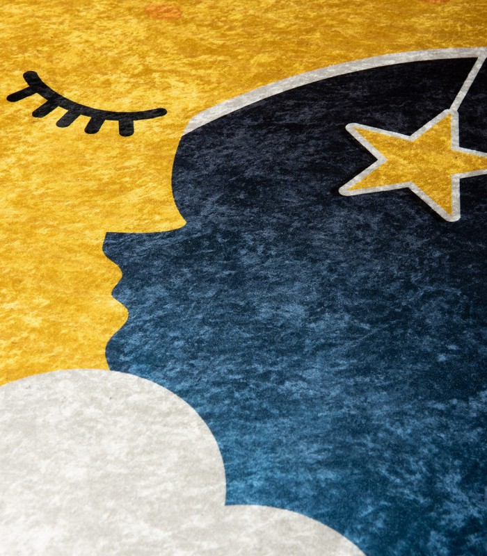 Covor pentru copii Moon, Multicolor, Ø 140 cm