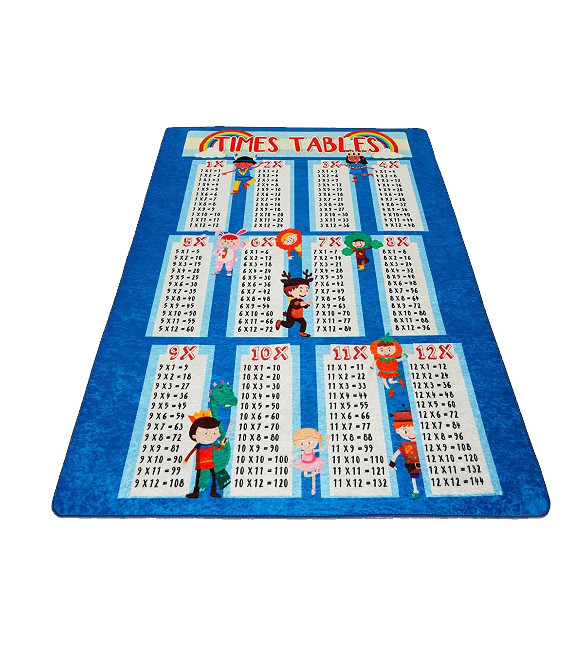 Covor pentru copii Learning Maths, Albastru, 100×160 cm 100x160