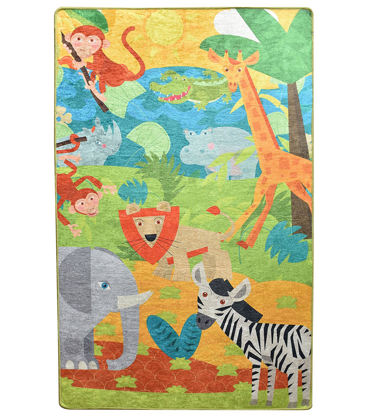 Covor pentru copii Animals, Multicolor, 100×160 cm c 100x160 pret redus imagine 2022