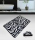 Covoras pentru baie Striped, Negru/Alb 80X100 cm
