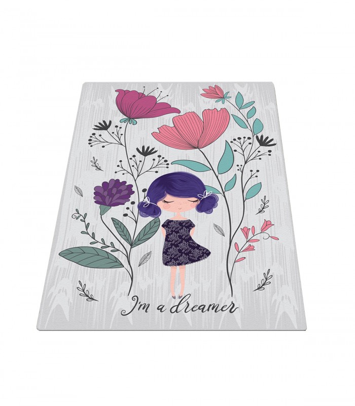 Covor pentru copii Flores Largas, Multicolor, 100X160 cm