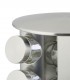Suport organizator pentru condimente, rotativ, 12 recipiente, circular, diametru 19.5 cm, H 21 cm,  Inox