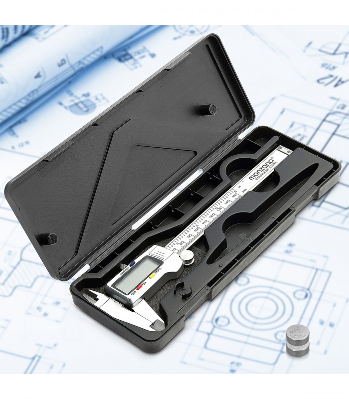 Subler electronic cu afisaj digital, 0 - 150mm, cutie de protectie, baterii incluse, Otel