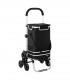 Carucior cumparaturi  Stairs Climber, pliabil, husa detasabila, 3 roti,  Metal/Poliester, Negru
