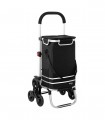 Carucior cumparaturi  Stairs Climber, pliabil, husa detasabila, 3 roti,  Metal/Poliester, Negru