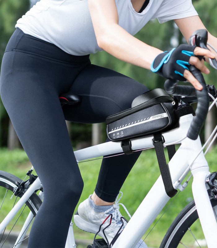 Geanta impremeabila  pentru cadru  bicicleta,  husa pentru telefon