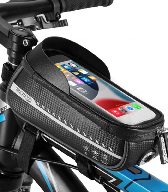 Geanta impremeabila  pentru cadru  bicicleta,  husa pentru telefon