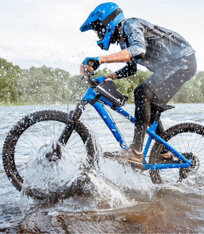 Geanta impremeabila  pentru cadru  bicicleta,  husa pentru telefon