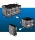 Cutie organizare portbagaj, impermeabila, pliabila,  3 compartimente, buzunare exterioare,  63 l, 60 x 35 x 30 cm, Gri