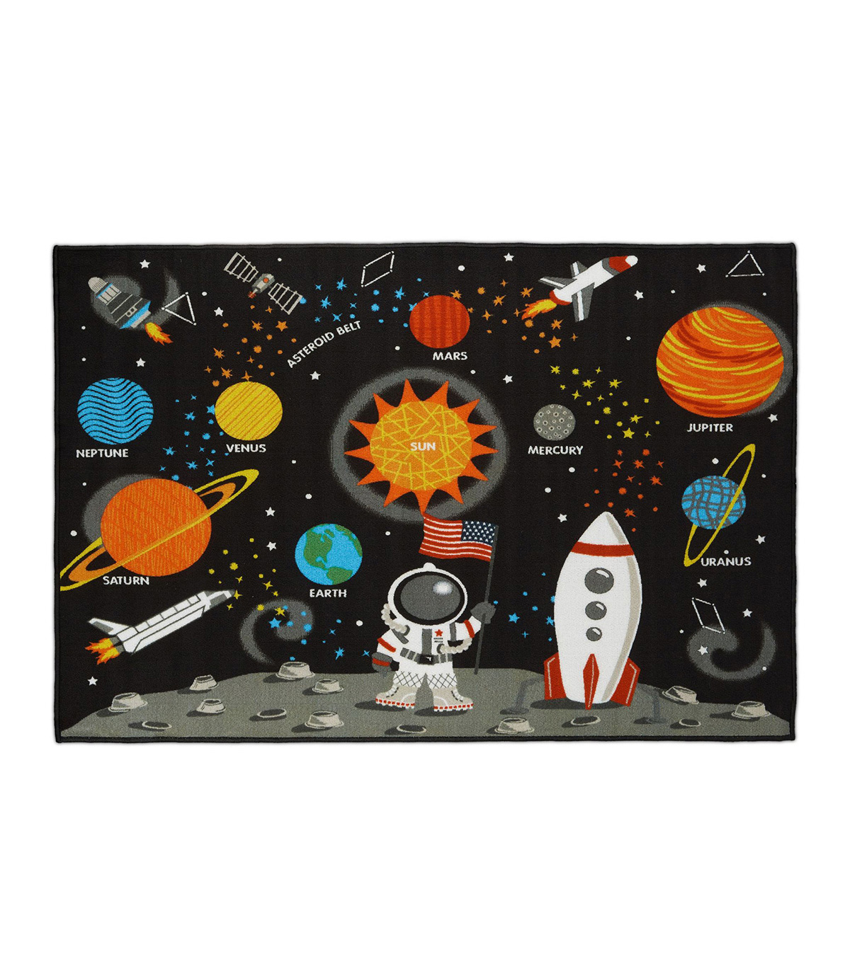 Covor pentru copii Cosmos , Multicolor, 100 x 150 cm, Poliester 100 pret redus imagine 2022