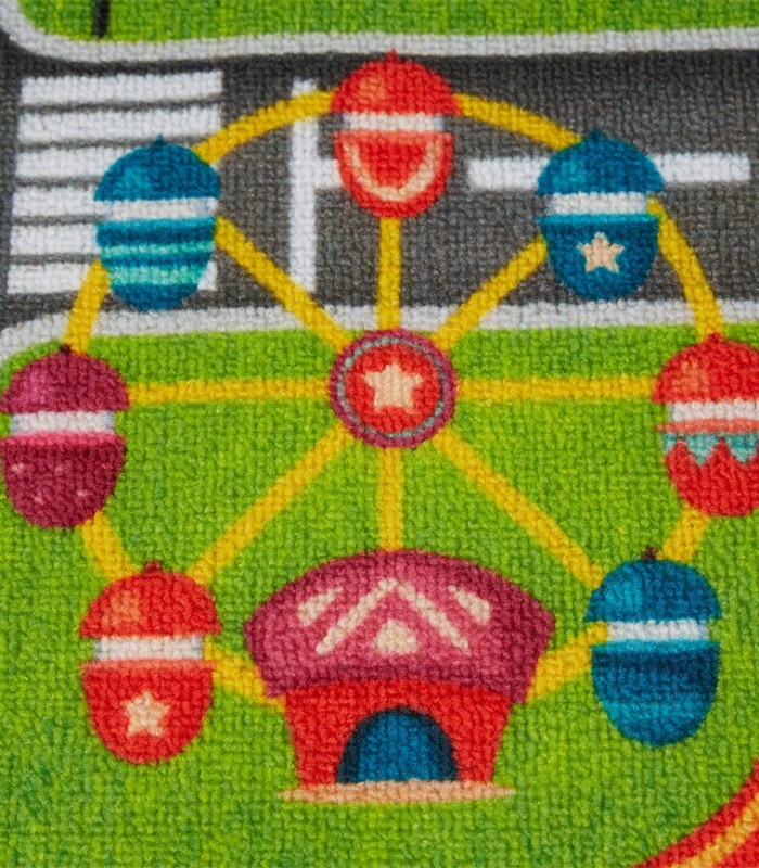 Covor de joaca  pentru copii Little Town ,  Multicolor, 150 x 100 cm , Poliester