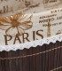 Cosulet pentru paine Paris,  captuseala din panza, Bambus,  Maro, 16 x 24 x 34 cm