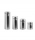 Set 4 recipiente  cu fereastra vizualizare , pentru depozitare  paste/cereale, Inox,  500/700/800/1200 g