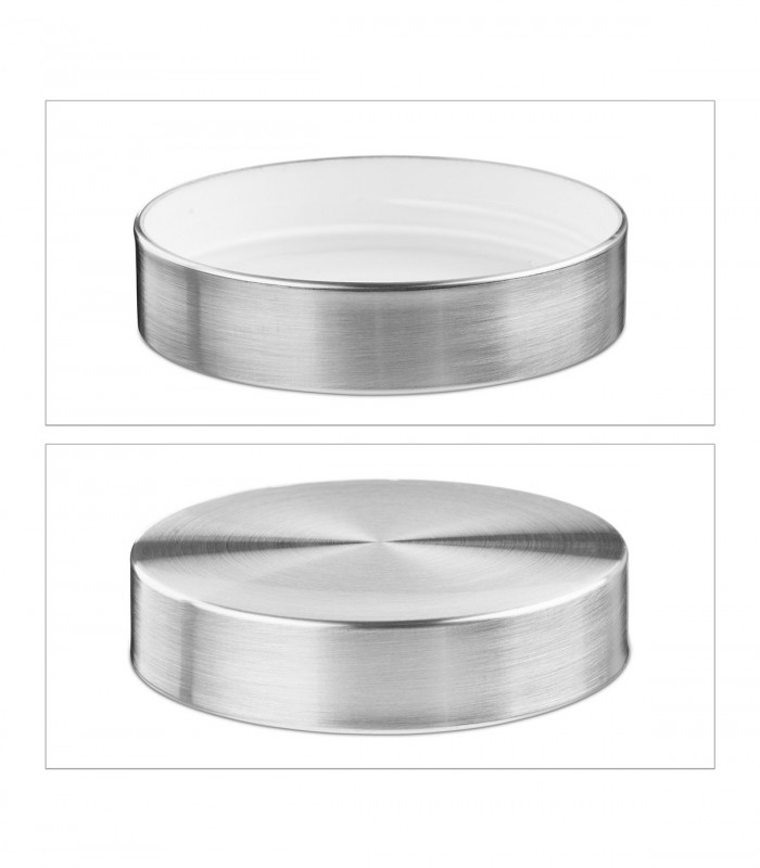 Set 4 recipiente  cu fereastra vizualizare , pentru depozitare  paste/cereale, Inox,  500/700/800/1200 g