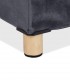 Taburet cu spatiu depozitare, Picioruse lemn, Catifea, Gri inchis, 35 x 38 x 38 cm, Max. 80 kg
