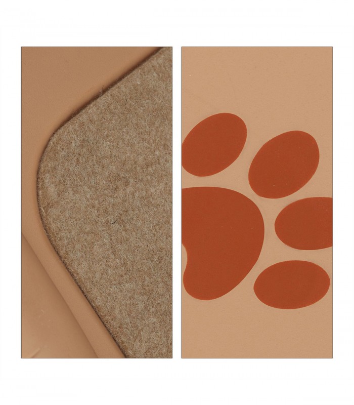 Scara mobila de acces pentru caini de talie mica, trepte antialunecare, plastic,  Crem