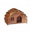 Casuta din lemn pentru hamster, H 17 cm, natur