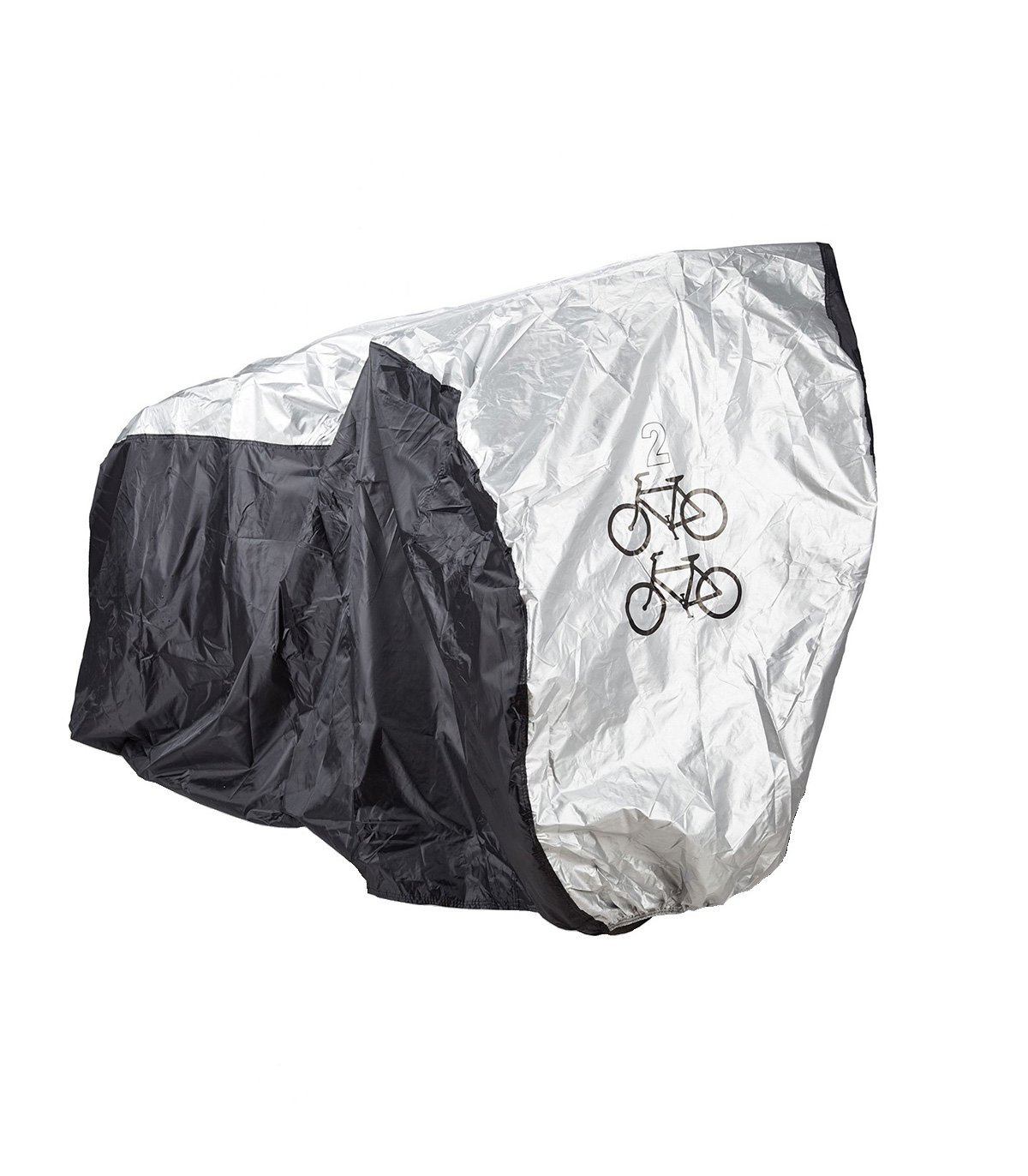 Husa protectie impermeabila, 2 biciclete, Negru/Argintiu biciclete