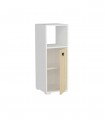 Dulap de baie multifunctional Alb/Stejar, 35 x 35 x 98.6 cm
