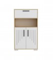 Dulap multifunctional, Stejar-Alb, 72 × 35 × 123.6 cm