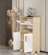 Dulap multifunctional, Stejar-Alb, 72 × 35 × 123.6 cm
