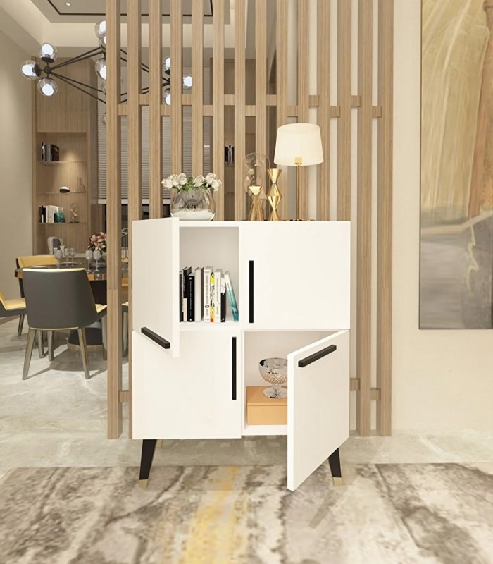 Consola Mikra, alb, 70 x 35 x 90 cm