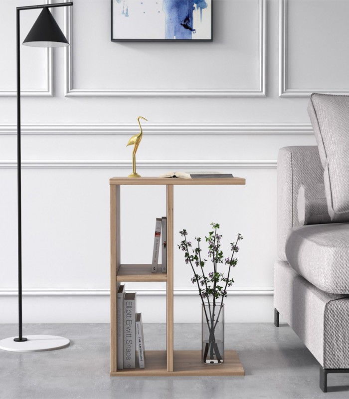 Masuta laterala Slot, Stejar, 40 x 30 x 59 cm