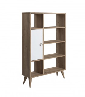 Biblioteca Soho Wide, Stejar, 80 x 25 x 121 cm