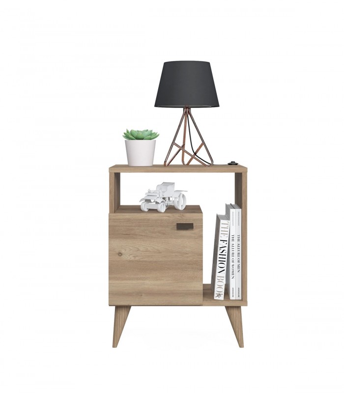 Noptiera Geo, Stejar, 50 x 37 x 65 cm