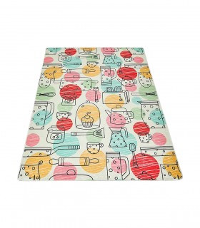 Covor de bucatarie Bakery, Multicolor, anti-alunecare, lavabila, 80 x 200 cm