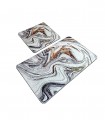 Set 2 Covorase baie Blur Banyo, 60 x 100 cm, 50 x 60 cm, Antiderapant, Multicolor