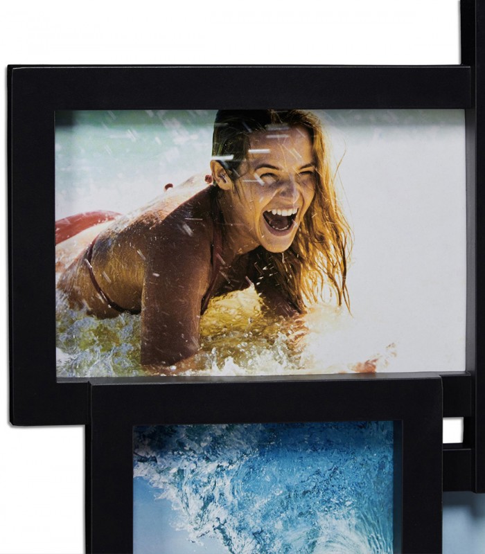 Rame foto, colaj 12 poze, negru, 81 x 30 cm