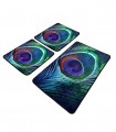 Set 3 Covorase baie Peacock, 60 x 100 cm, 50 x 60 cm, Antiderapant, Multicolor