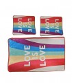 Set 3 Covorase baie Sanctus, 60 x 100 cm, 50 x 60 cm, Antiderapant, Multicolor