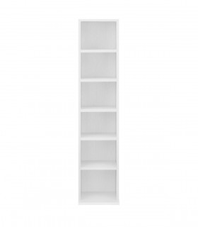 Raft depozitare living, 6 compartimente, 90 x 20 x 20 cm, PAL melaminat, alb