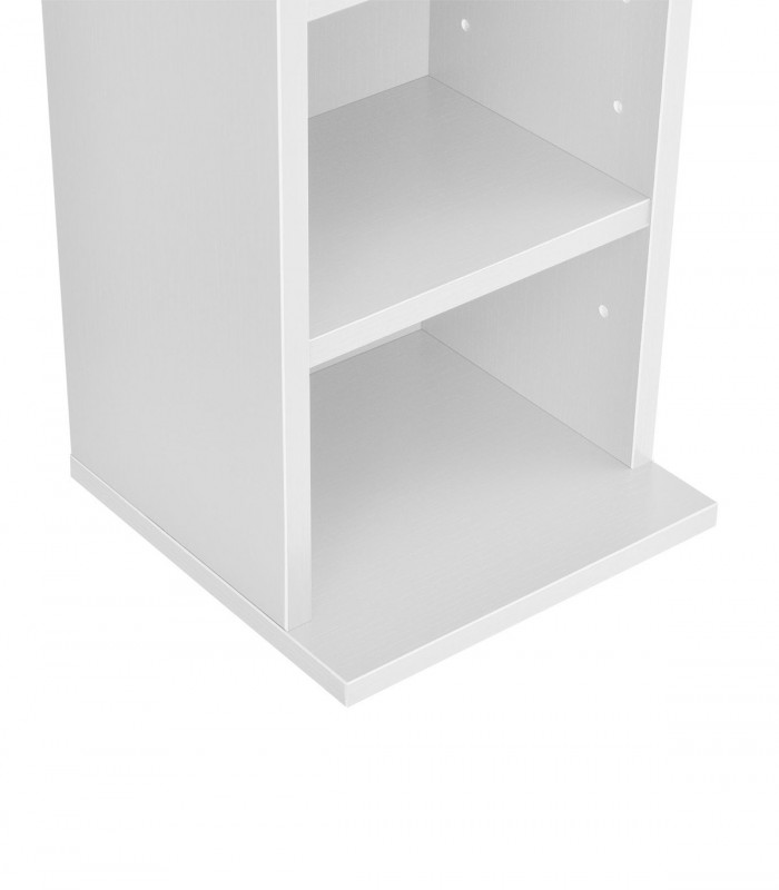 Raft depozitare living, 6 compartimente, 90 x 20 x 20 cm, PAL melaminat, alb