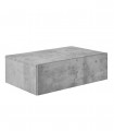 Noptiera montabila pe perete, un sertar, 46 x 30 x 15 cm, PAL,  aspect  gri beton
